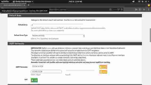 OSPF Configuration: Default Area