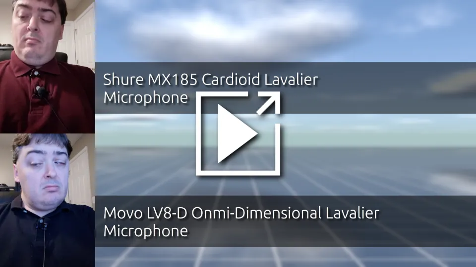 Mic Comparison: Shure MX185 Cardioid vs Movo LV8-D Omni-Directional Lavalier Microphone